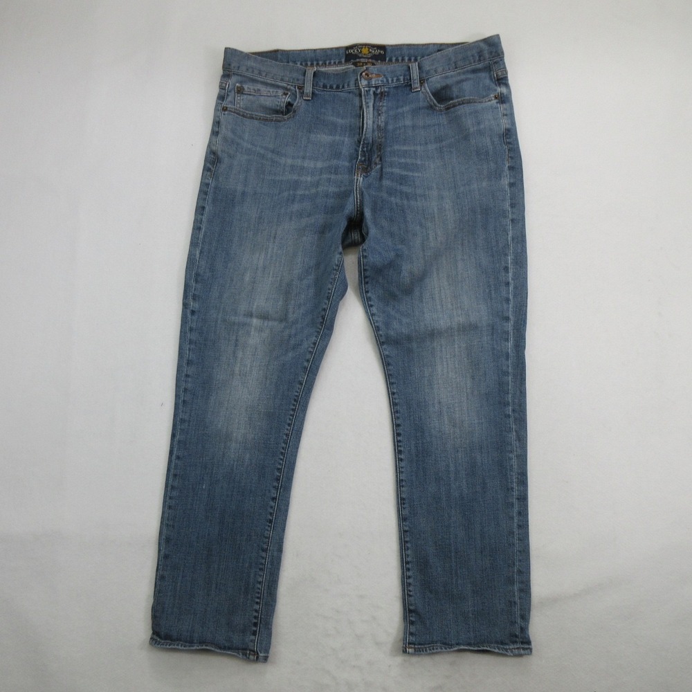 Lucky Brand Men's 410 Athletic Fit Blue Jeans Size 38x30 Medium Wash Stretch